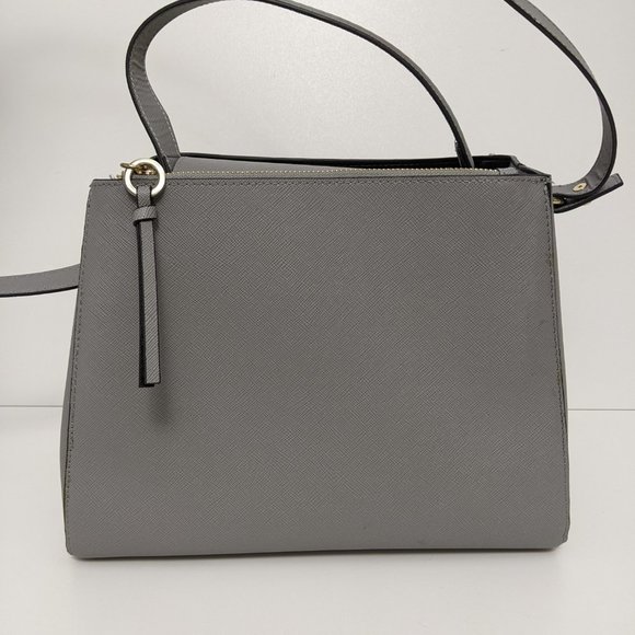 Zara Basic Collection Gray Handbag Crossbody Adjustable Button Closure Pocket - Picture 2 of 16